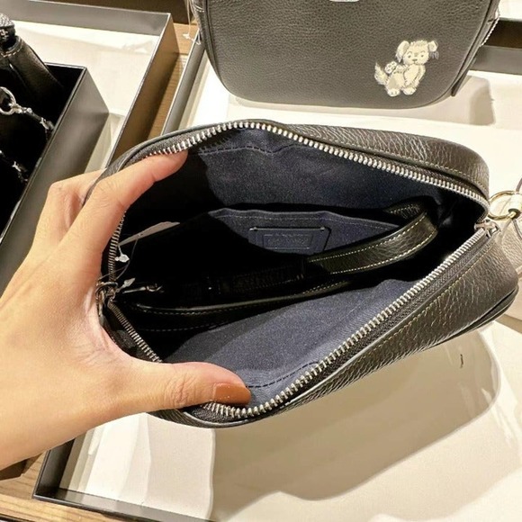 Coach CC791 Jamie Camera Bag With Happy Dog In Silver/Black Multi - Picture 5 of 6